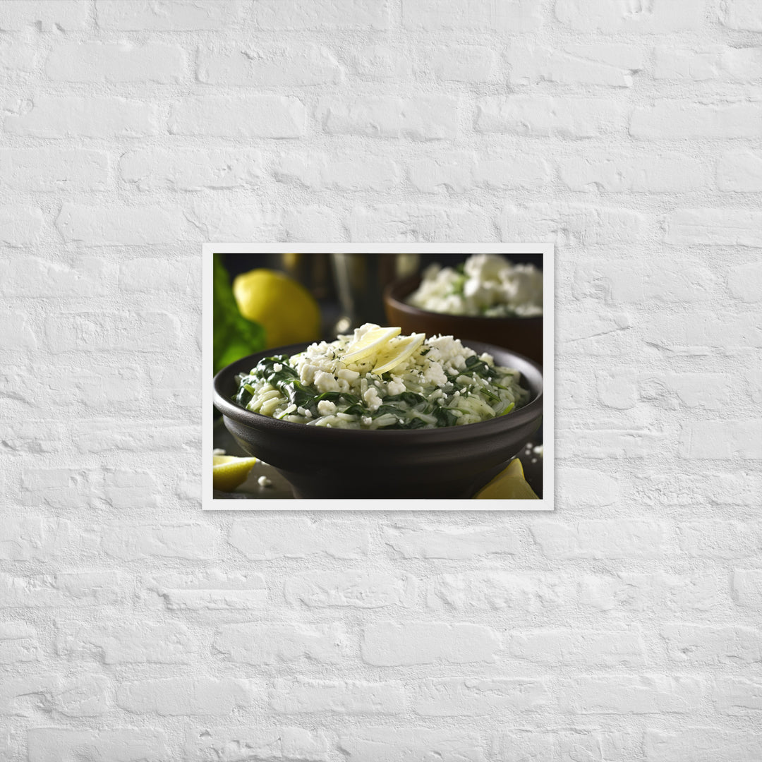 Spinach and Feta Risotto Framed poster 🤤 from Yumify.AI