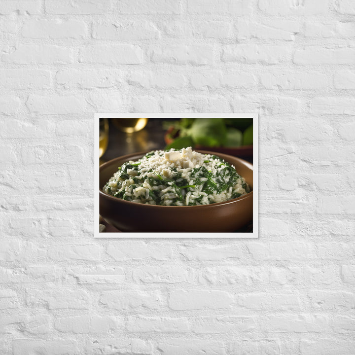 Spinach and Feta Risotto Framed poster 🤤 from Yumify.AI