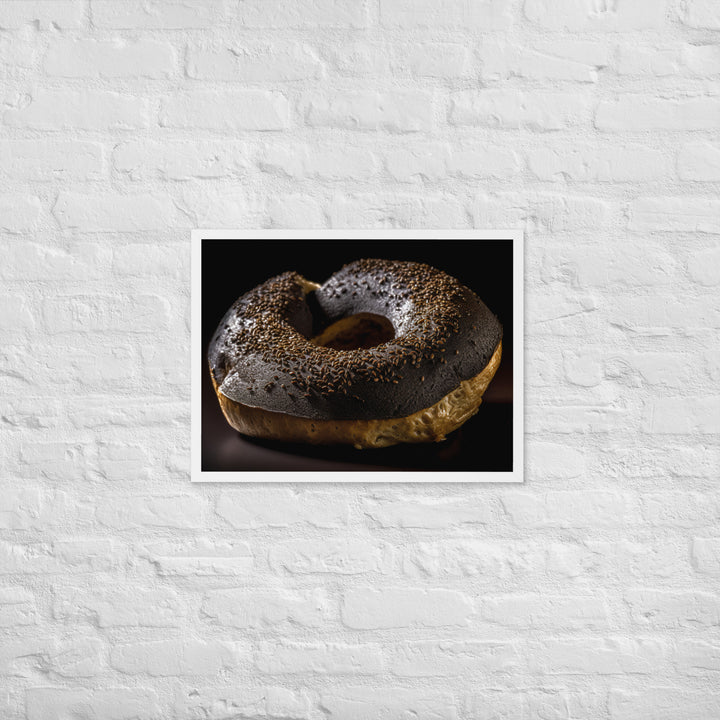 Pumpernickel Bagel Framed poster 🤤 from Yumify.AI