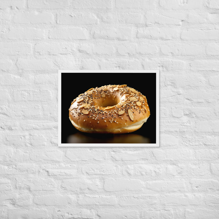 Multigrain Bagel Framed poster 🤤 from Yumify.AI