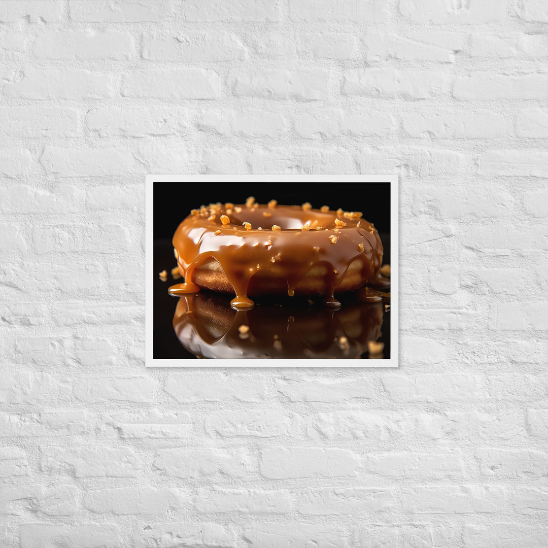 Salted Caramel Donut Framed poster 🤤 from Yumify.AI