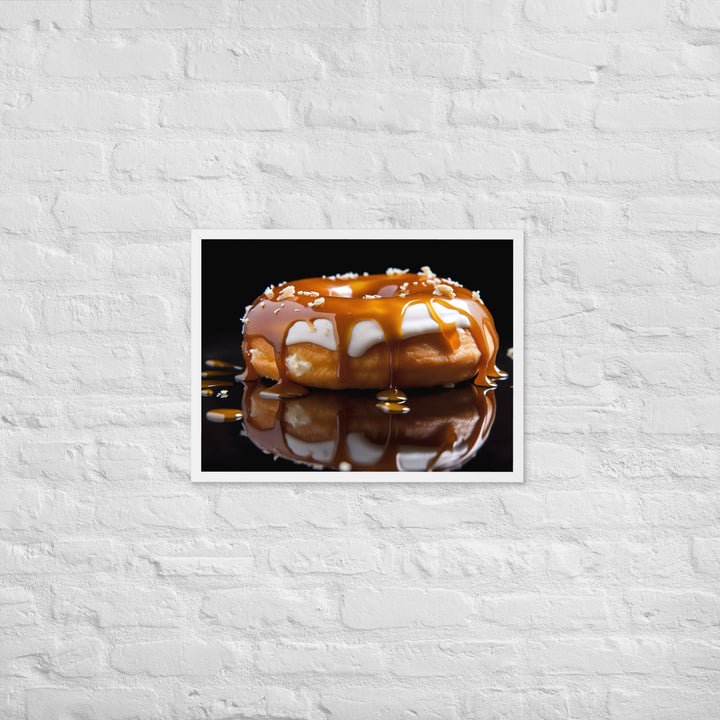 Salted Caramel Donut Framed poster 🤤 from Yumify.AI