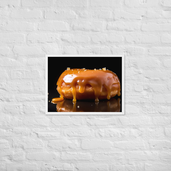 Salted Caramel Donut Framed poster 🤤 from Yumify.AI