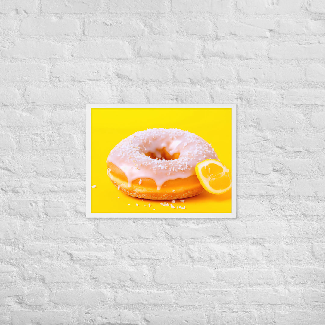 Lemon Filled Donut Framed poster 🤤 from Yumify.AI