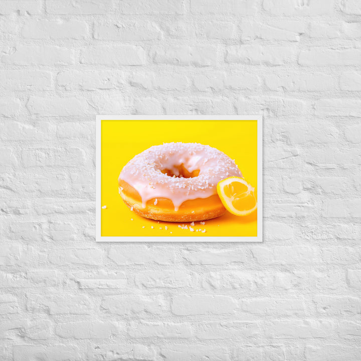 Lemon Filled Donut Framed poster 🤤 from Yumify.AI