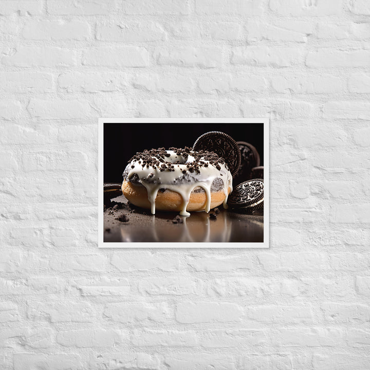 Cookies and Cream Donut Framed poster 🤤 from Yumify.AI