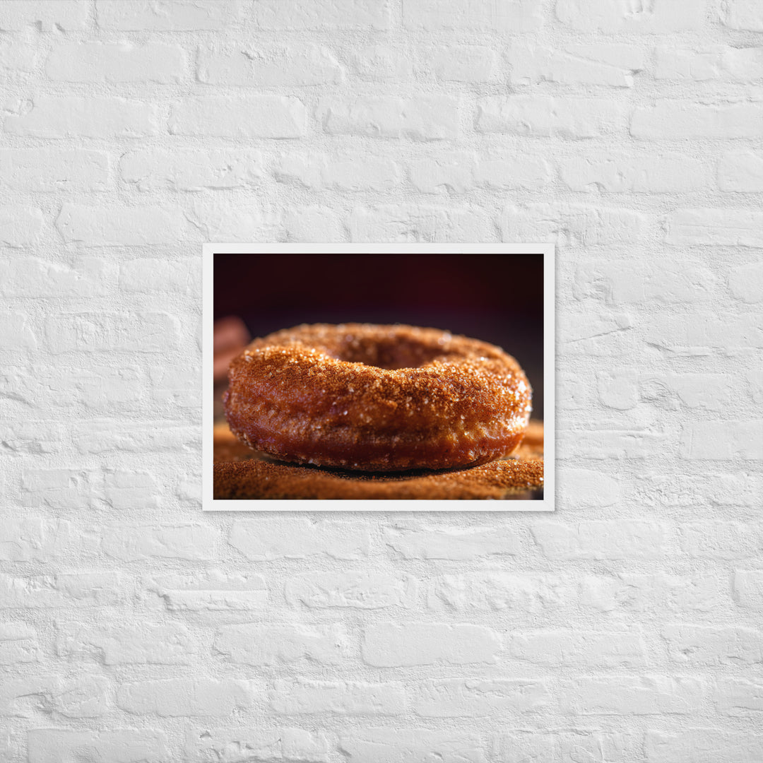 Cinnamon Sugar Donut Framed poster 🤤 from Yumify.AI