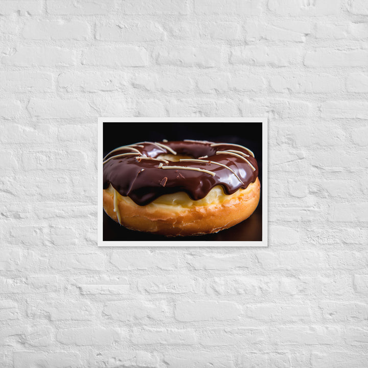 Boston Cream Donut Framed poster 🤤 from Yumify.AI