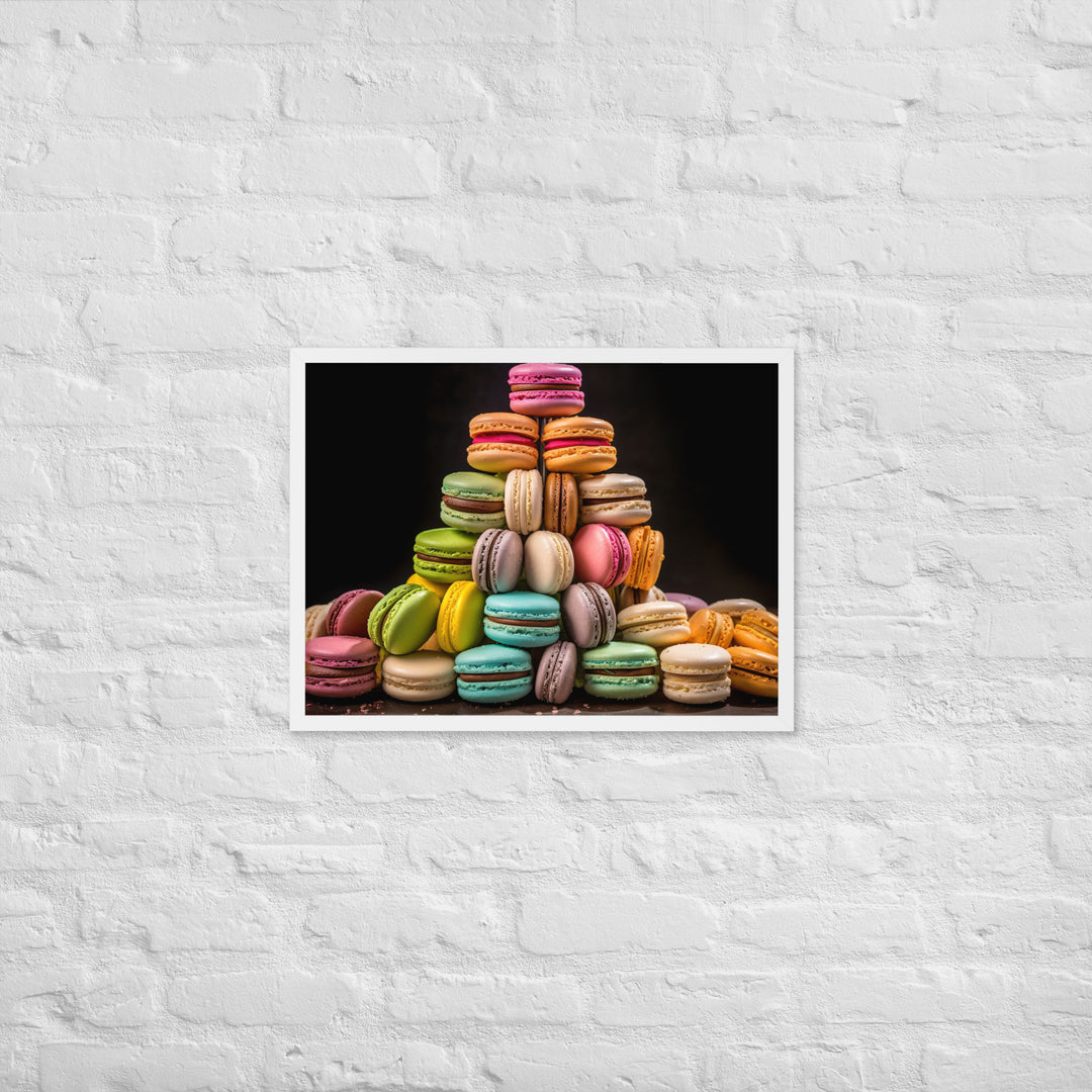 Mixed Flavored Macarons Framed poster 🤤 from Yumify.AI