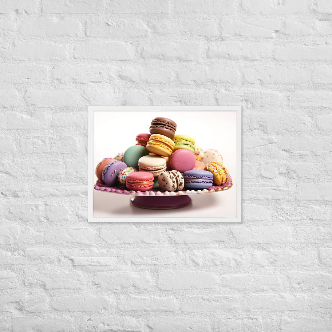 Mixed Flavored Macarons Framed poster 🤤 from Yumify.AI