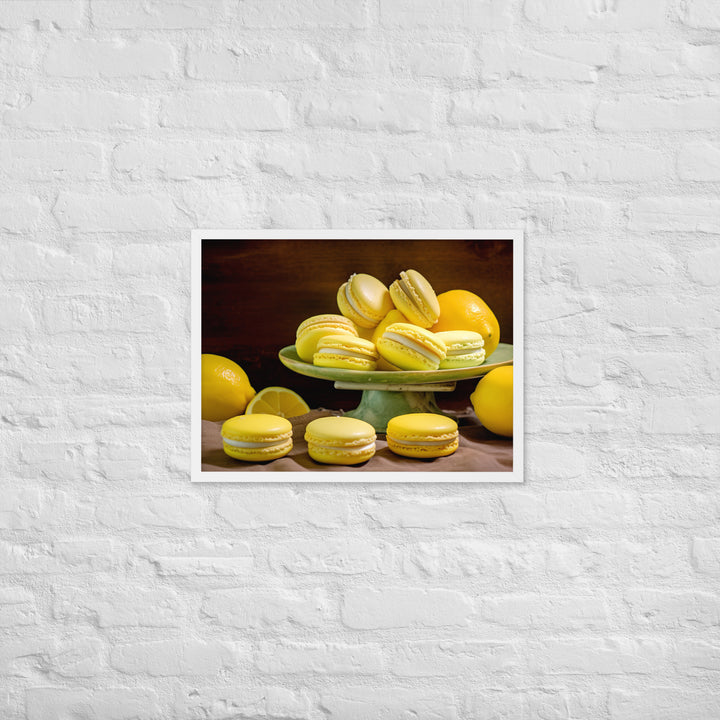 Lemon Macarons Framed poster 🤤 from Yumify.AI