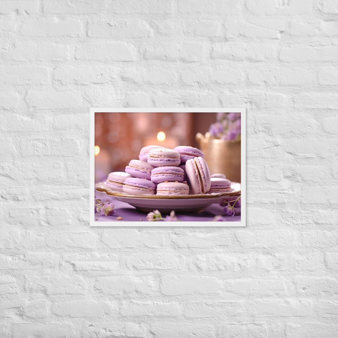 Lavender Macarons Framed poster 🤤 from Yumify.AI