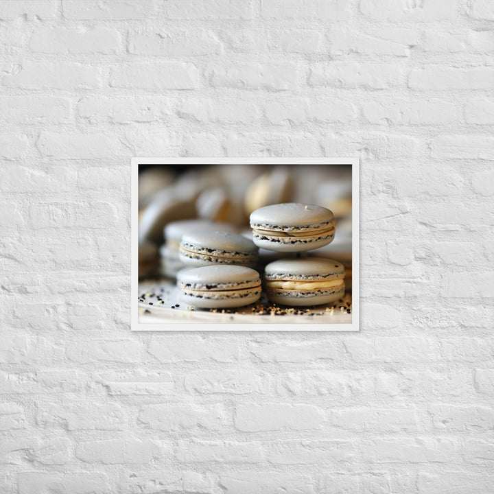 Earl Grey Macarons Framed poster 🤤 from Yumify.AI