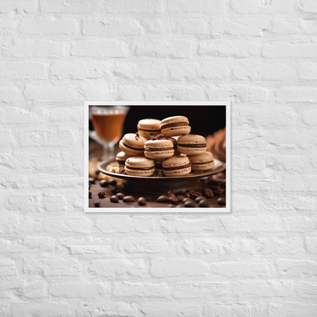 Coffee Macarons Framed poster 🤤 from Yumify.AI