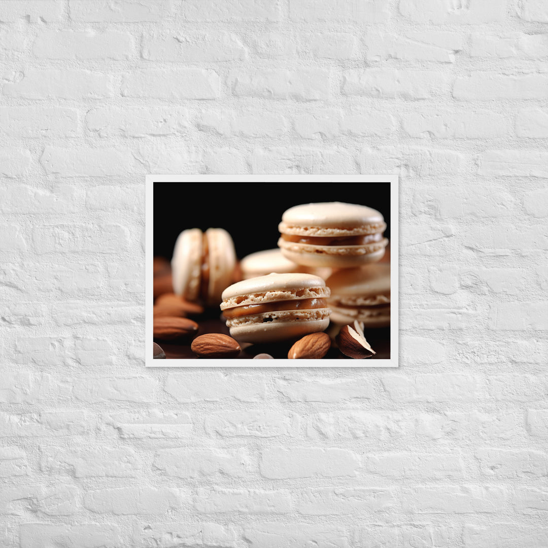 Almond Macarons Framed poster 🤤 from Yumify.AI