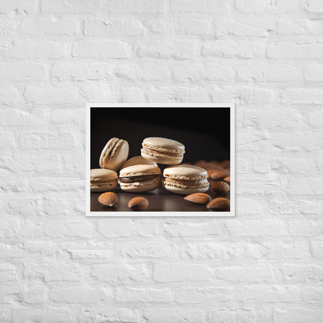 Almond Macarons Framed poster 🤤 from Yumify.AI