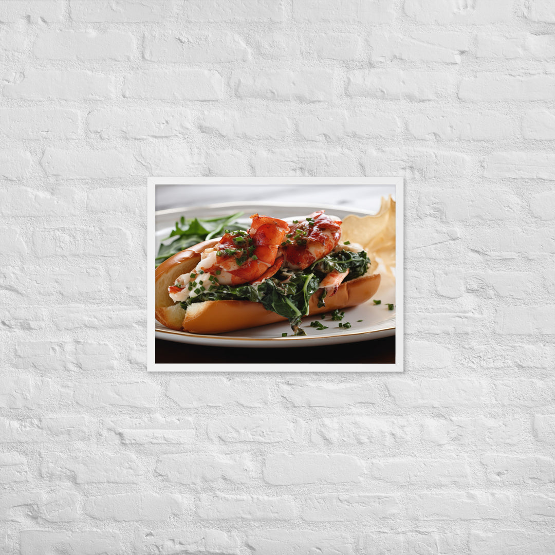 Tarragon Lobster Roll Framed poster 🤤 from Yumify.AI