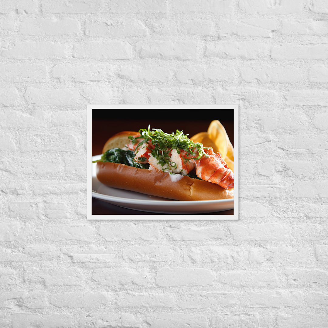 Tarragon Lobster Roll Framed poster 🤤 from Yumify.AI