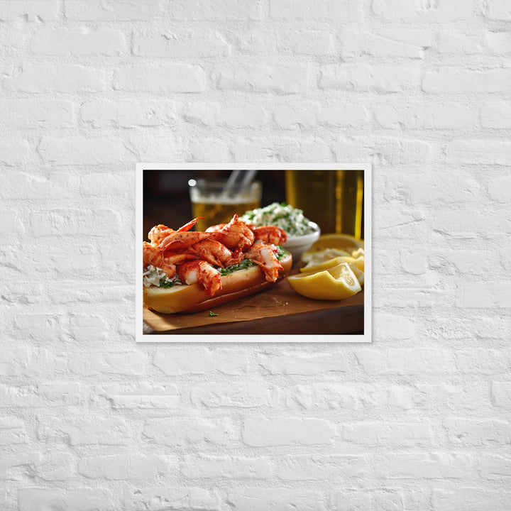 Lemon Butter Lobster Roll Framed poster 🤤 from Yumify.AI