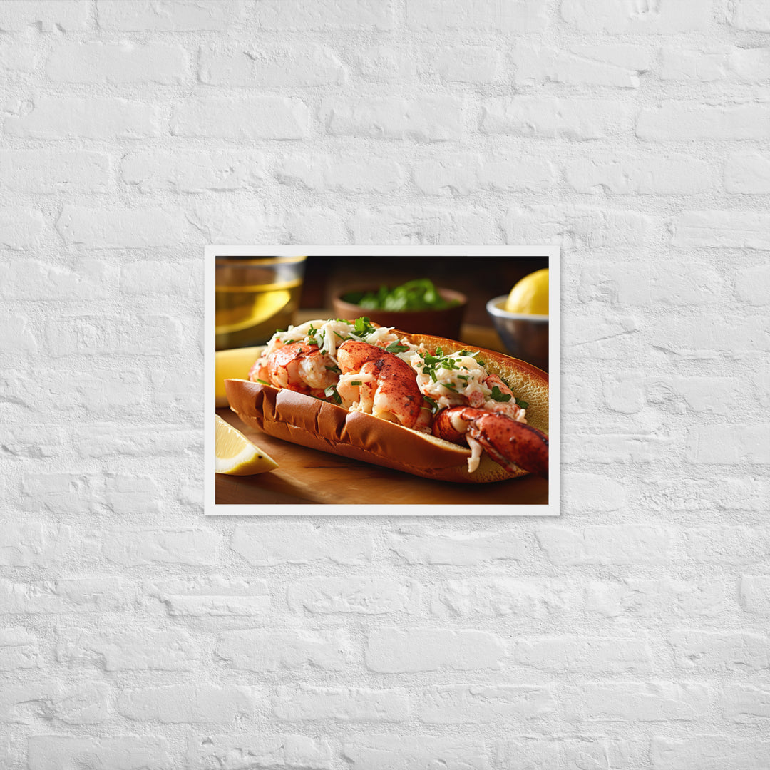 Lemon Butter Lobster Roll Framed poster 🤤 from Yumify.AI