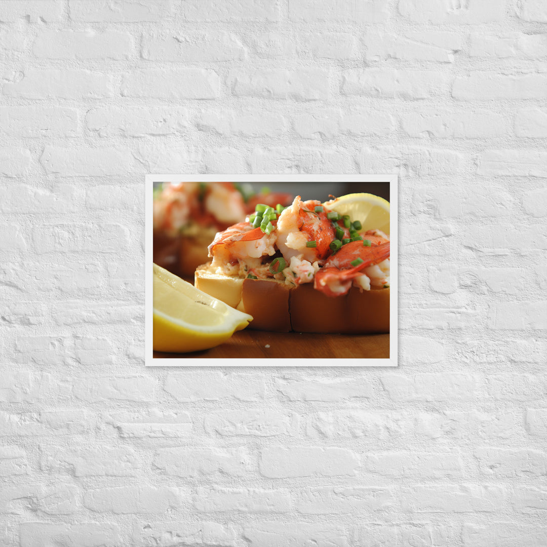 Lemon Butter Lobster Roll Framed poster 🤤 from Yumify.AI