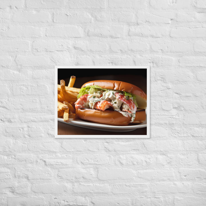 Connecticut Style Lobster Roll Framed poster 🤤 from Yumify.AI