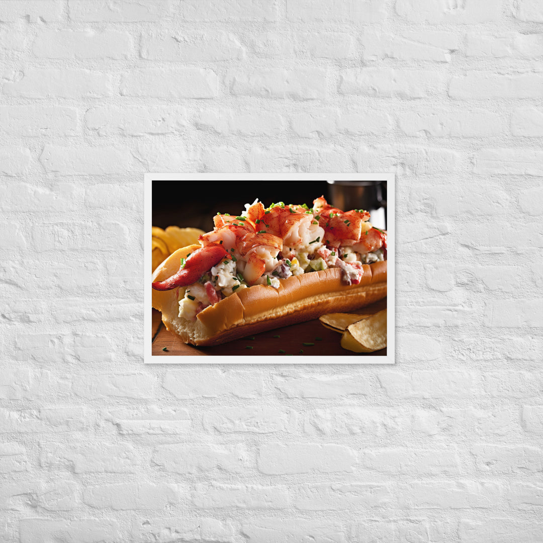 Connecticut Style Lobster Roll Framed poster 🤤 from Yumify.AI