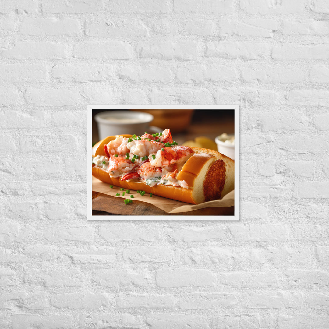 Classic Lobster Roll Framed poster 🤤 from Yumify.AI