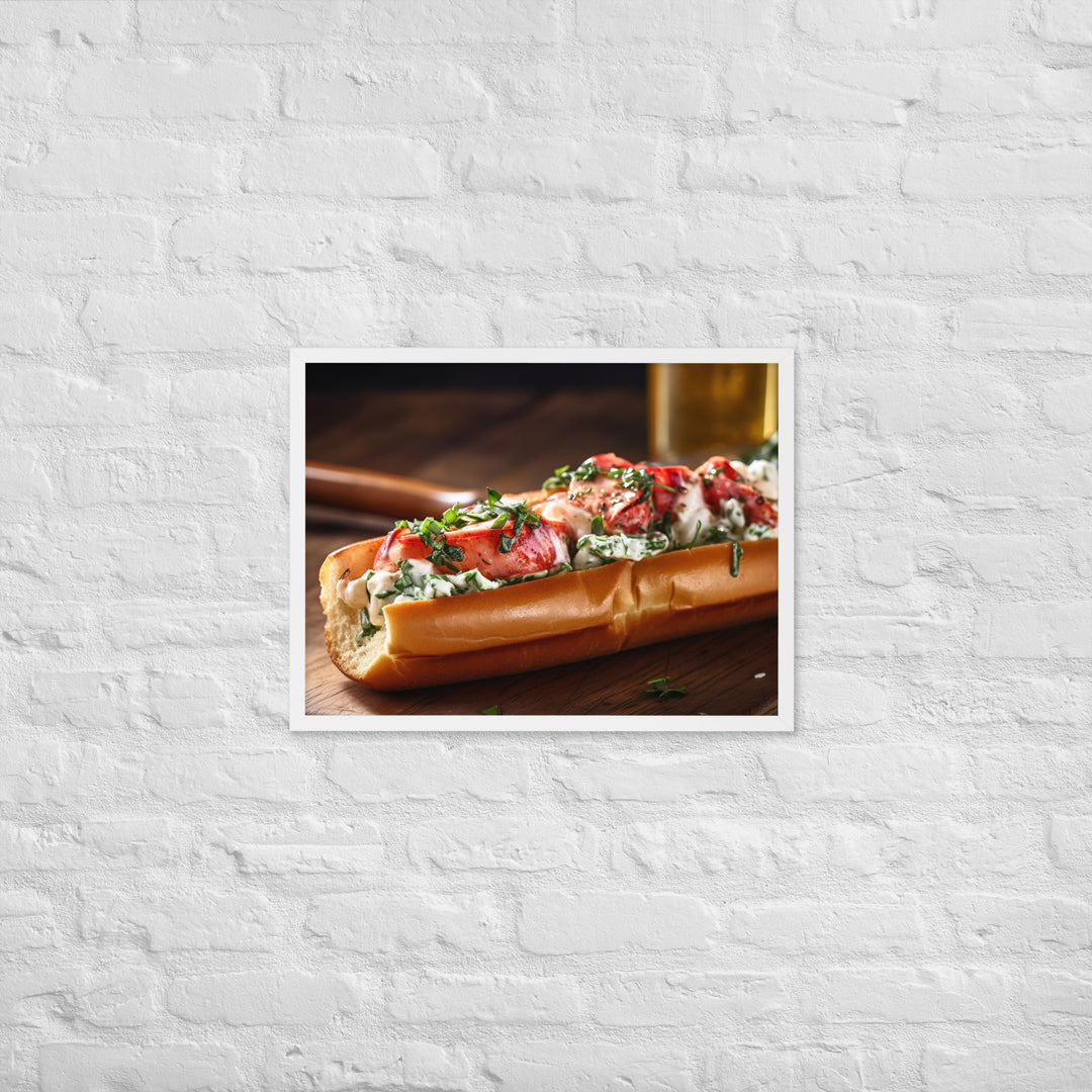 Classic Lobster Roll Framed poster 🤤 from Yumify.AI