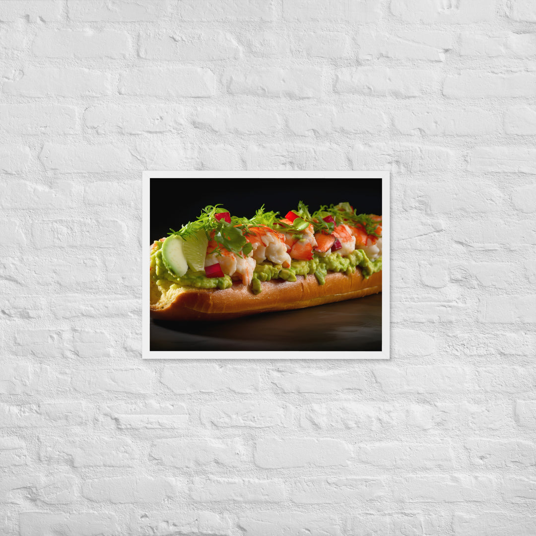 Avocado Lobster Roll Framed poster 🤤 from Yumify.AI