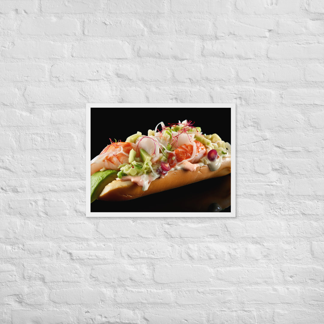 Avocado Lobster Roll Framed poster 🤤 from Yumify.AI