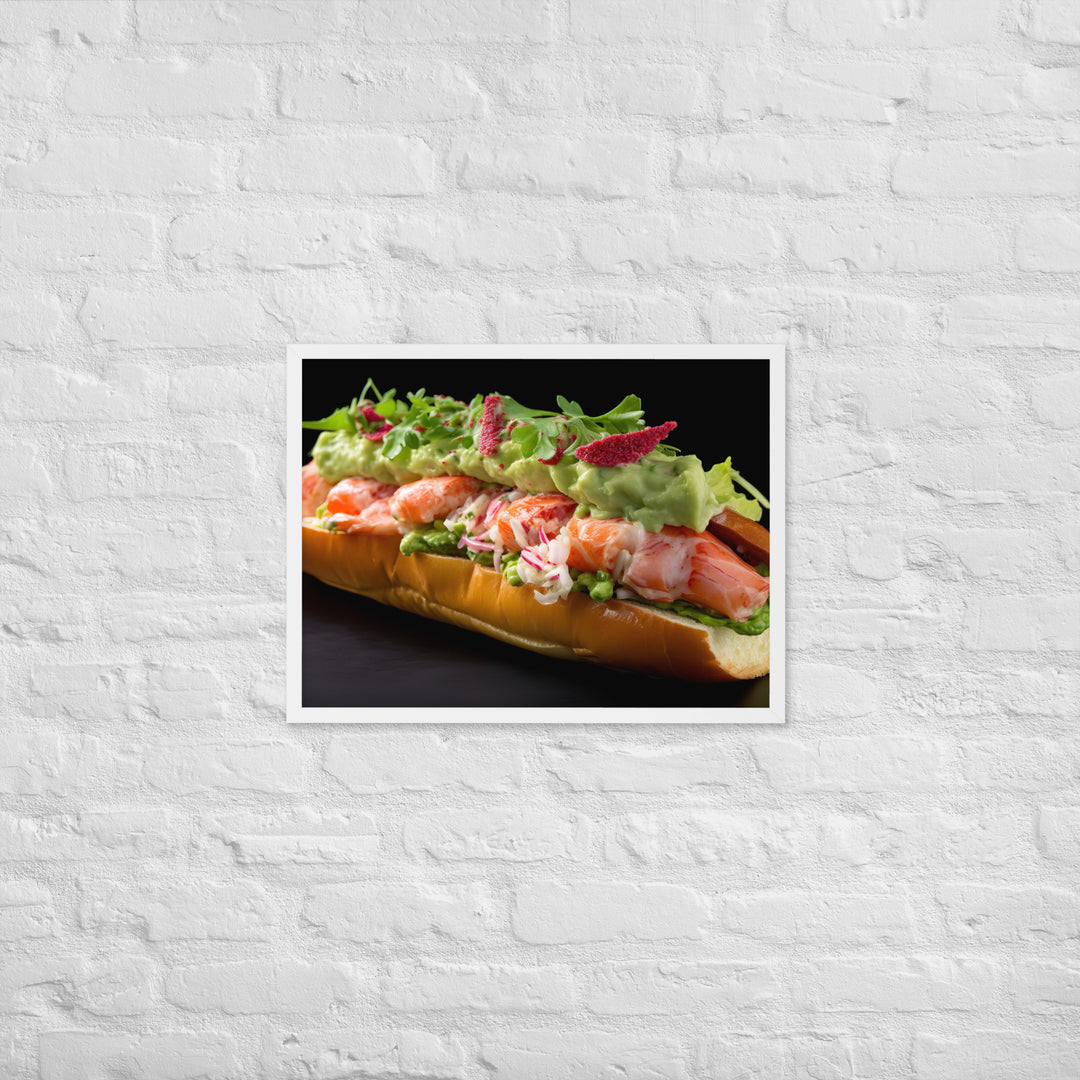 Avocado Lobster Roll Framed poster 🤤 from Yumify.AI