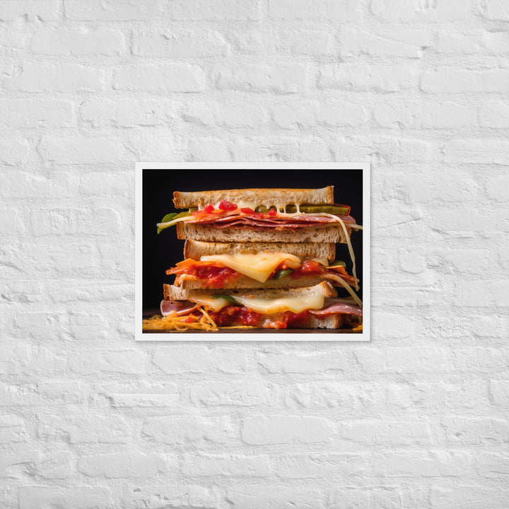 Cheese Sandwich Framed poster 🤤 from Yumify.AI