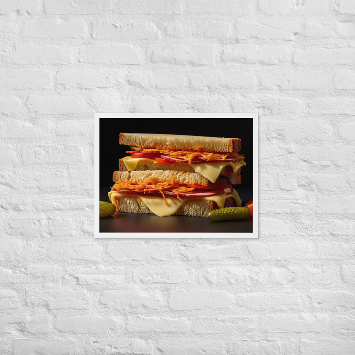 Cheese Sandwich Framed poster 🤤 from Yumify.AI