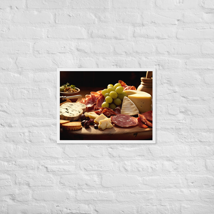 Cheese and Charcuterie Platter Framed poster 🤤 from Yumify.AI