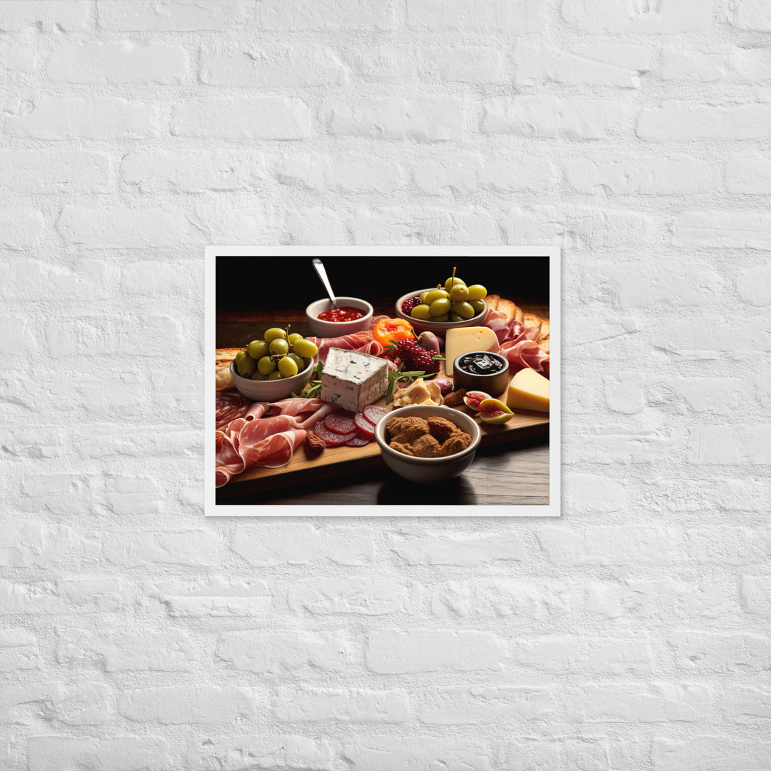 Cheese and Charcuterie Platter Framed poster 🤤 from Yumify.AI