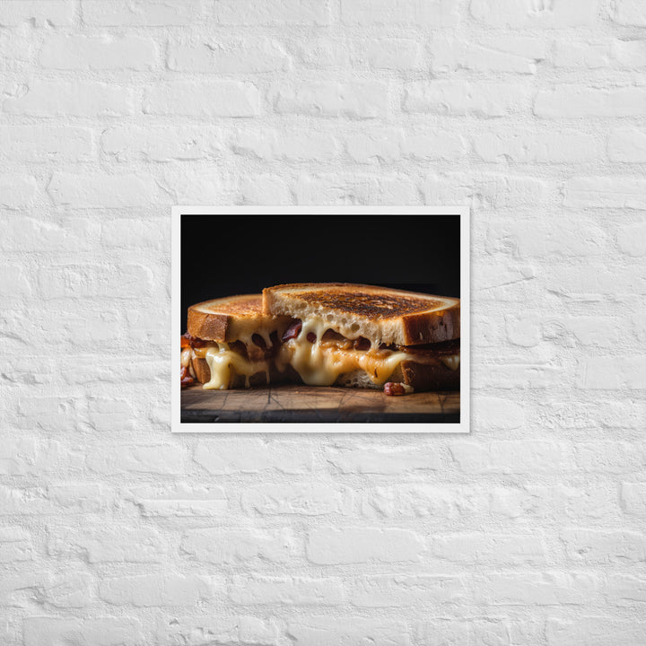 Swiss and Bacon Grilled Cheese Framed poster 🤤 from Yumify.AI