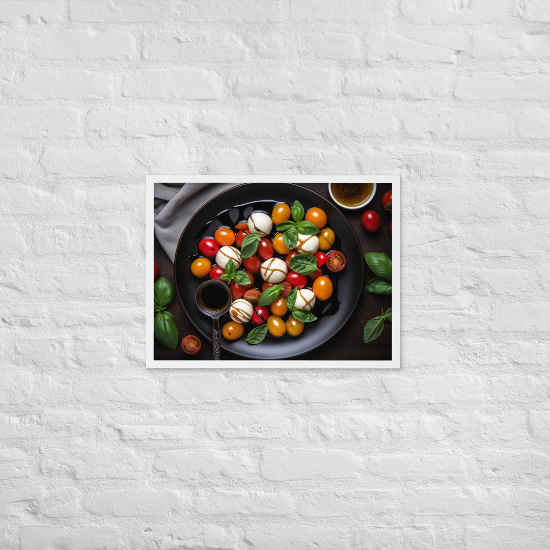 Sliced mozzarella cheese Framed poster 🤤 from Yumify.AI