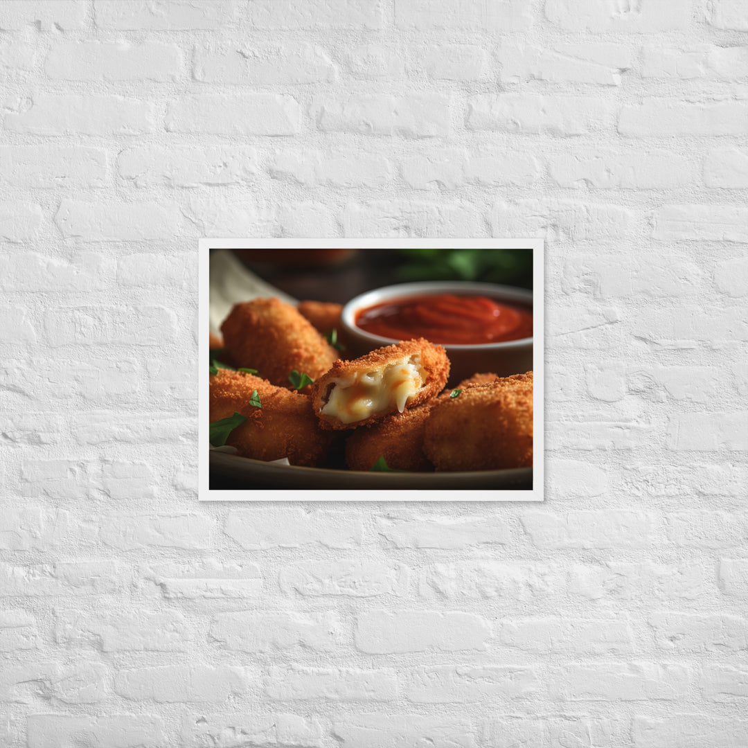 Mozzarella Sticks Framed poster 🤤 from Yumify.AI