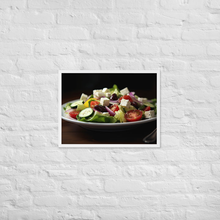 Greek Salad with Feta Framed poster 🤤 from Yumify.AI