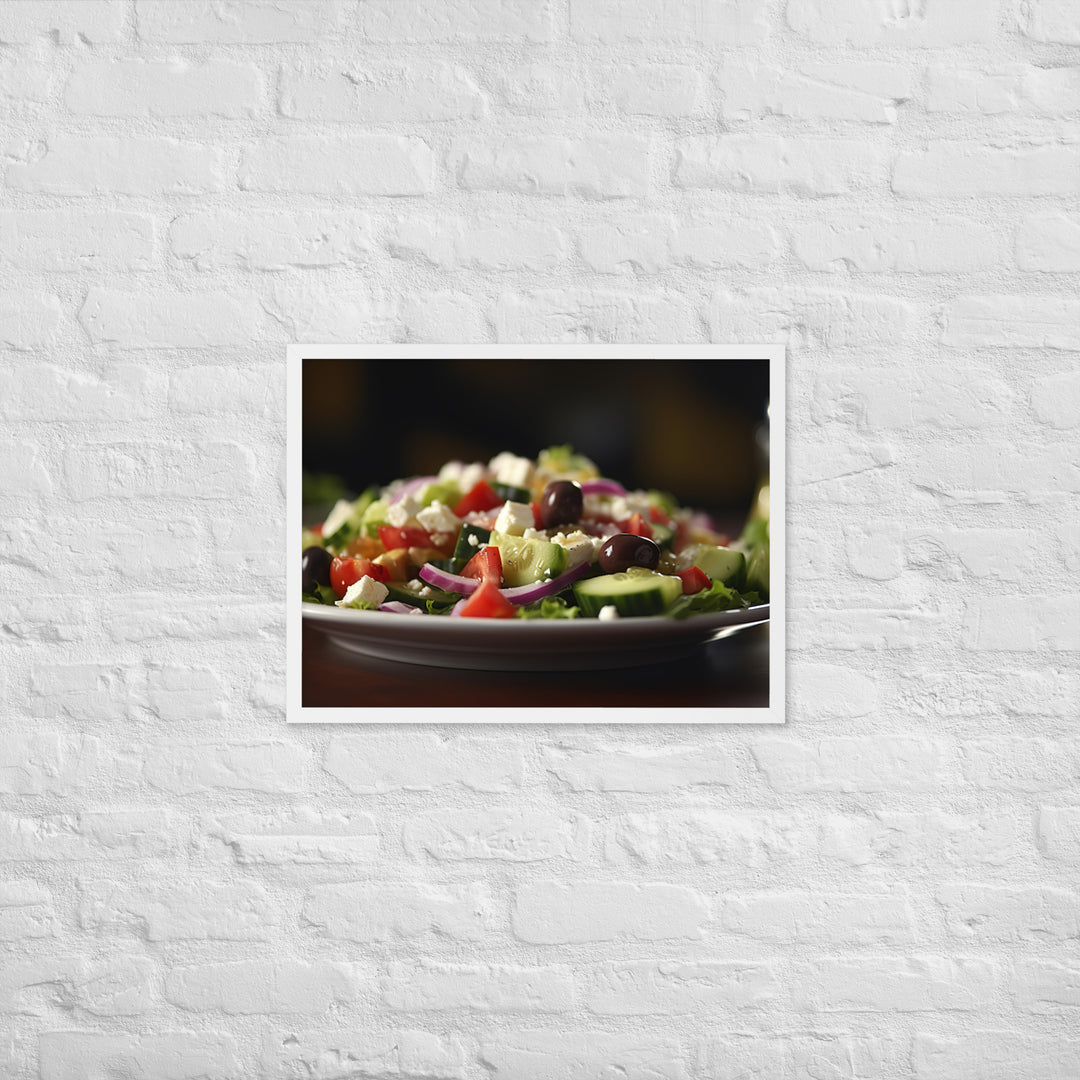 Greek Salad with Feta Framed poster 🤤 from Yumify.AI