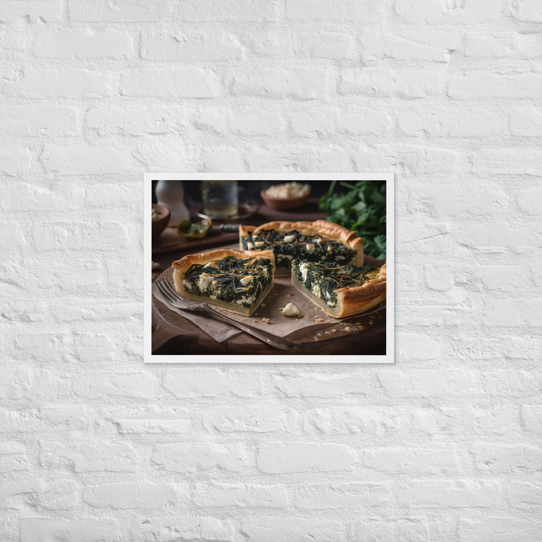 Feta and Spinach Tart Framed poster 🤤 from Yumify.AI