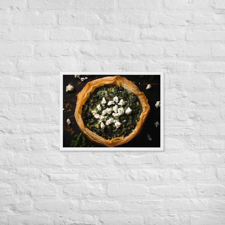 Feta and Spinach Tart Framed poster 🤤 from Yumify.AI