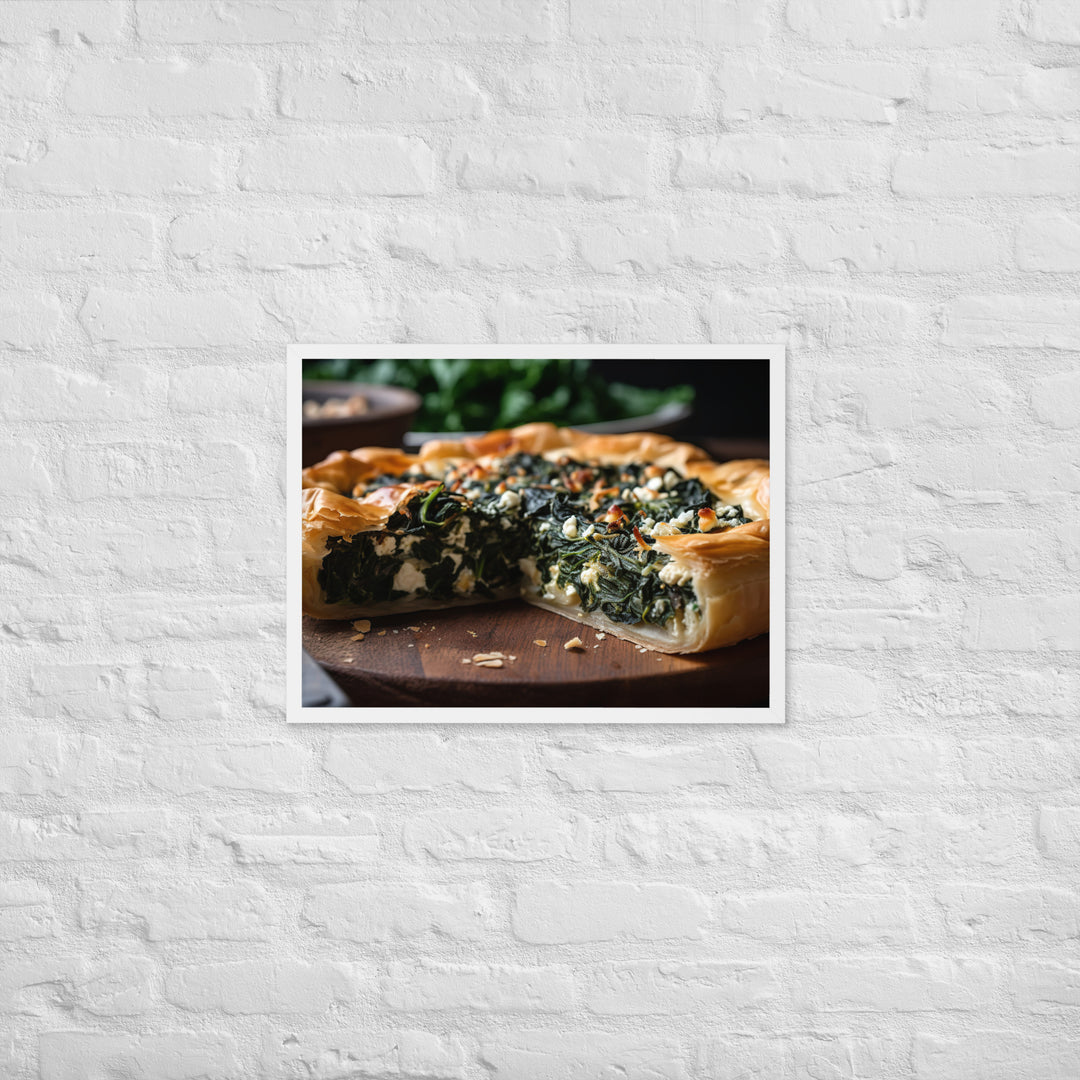 Feta and Spinach Tart Framed poster 🤤 from Yumify.AI