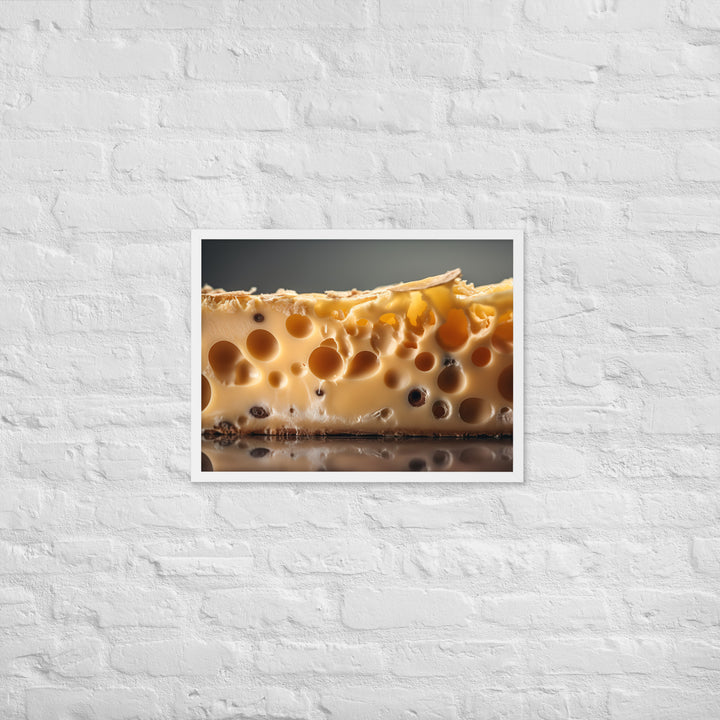 Classic Swiss cheese Framed poster 🤤 from Yumify.AI