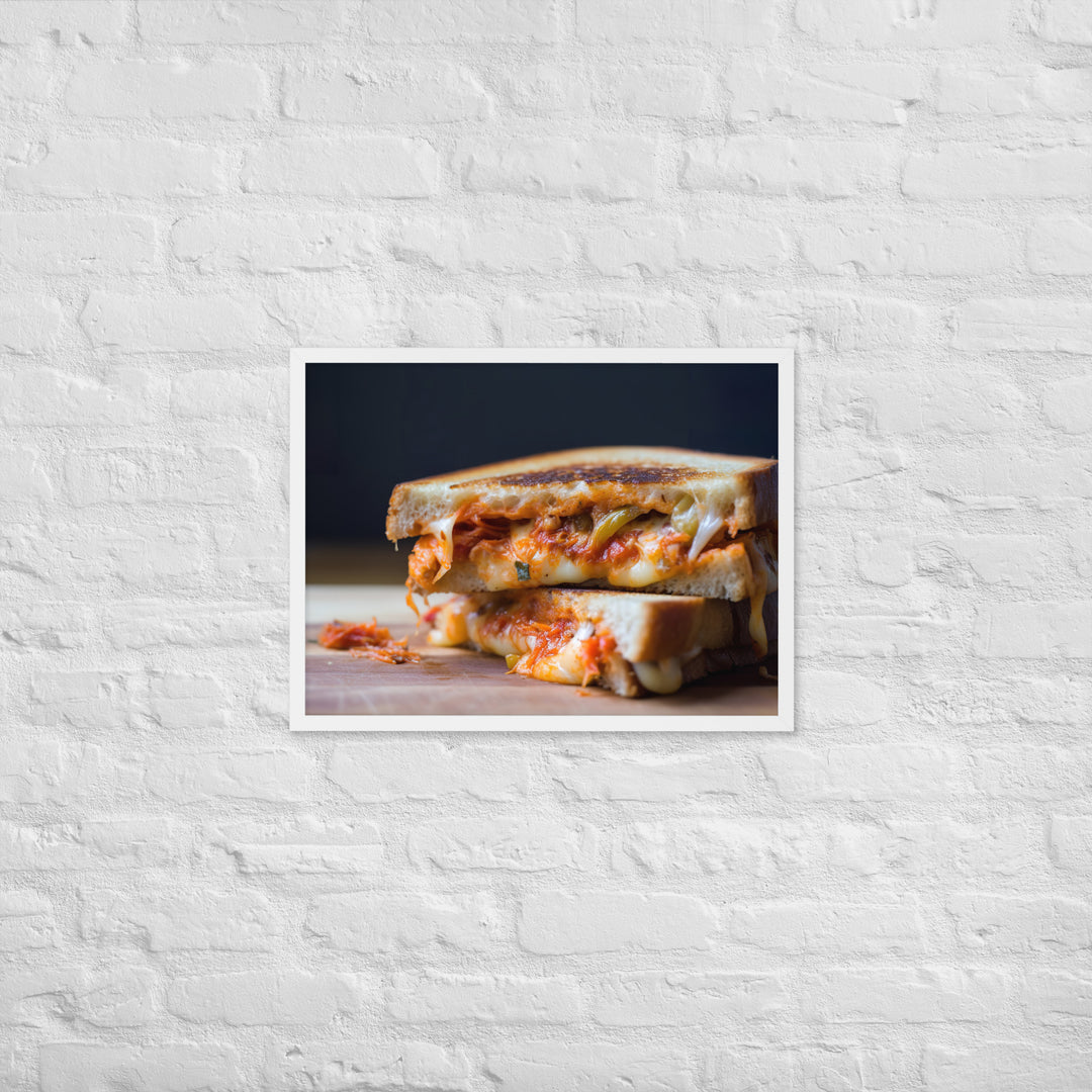 Kimchi Grilled Cheese Framed poster 🤤 from Yumify.AI