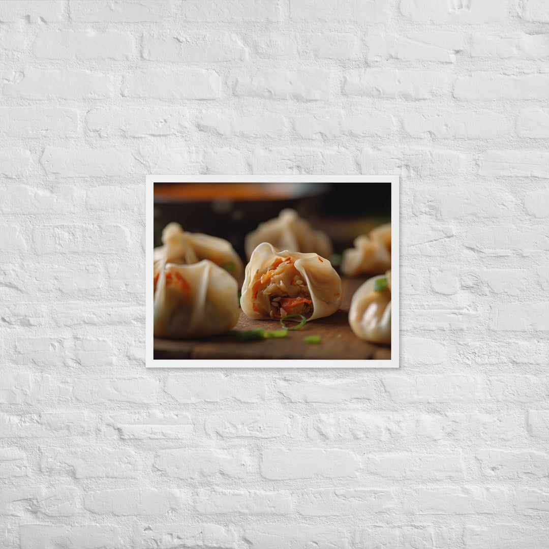 Kimchi Dumplings Framed poster 🤤 from Yumify.AI