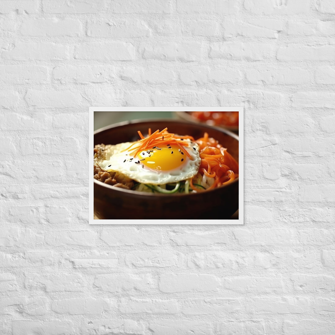 Kimchi Bibimbap Framed poster 🤤 from Yumify.AI