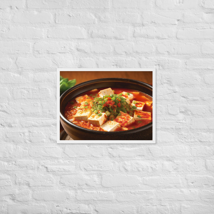 Kimchi Tofu Soup Framed poster 🤤 from Yumify.AI