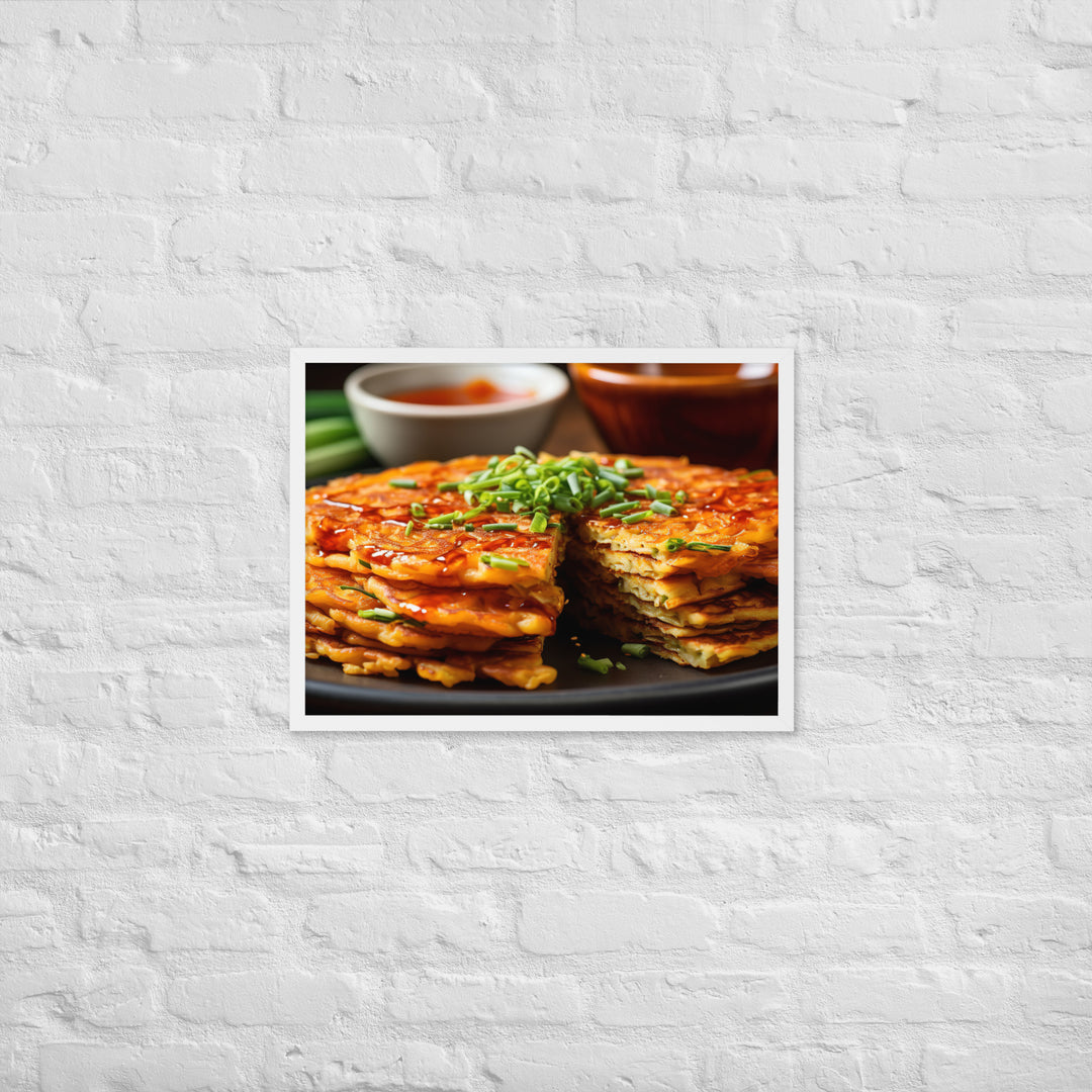 Kimchi Pancake Framed poster 🤤 from Yumify.AI